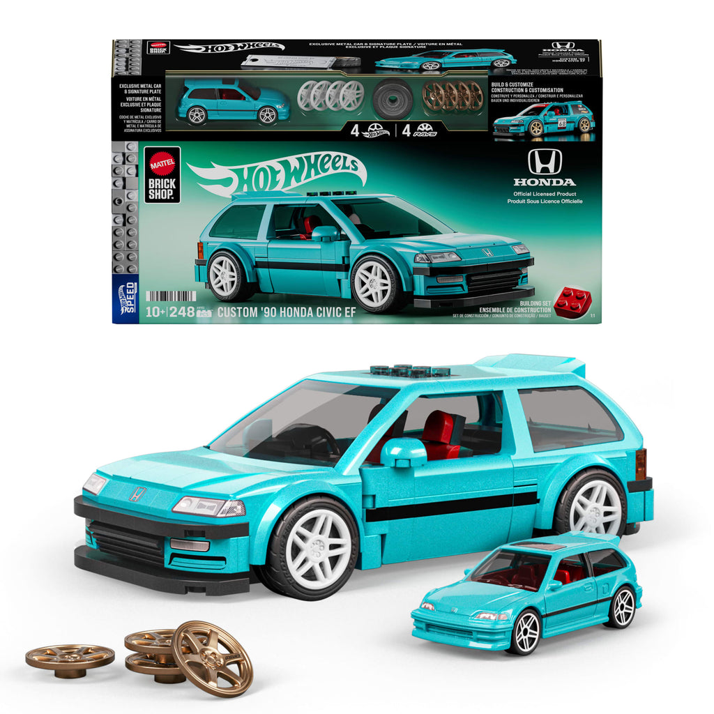 Mattel Brick Shop Hot Wheels Custom '90 Honda Civic EF Building