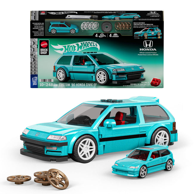 Mattel Brick Shop Hot Wheels Custom ’90 Honda Civic EF Building Toy Kit
