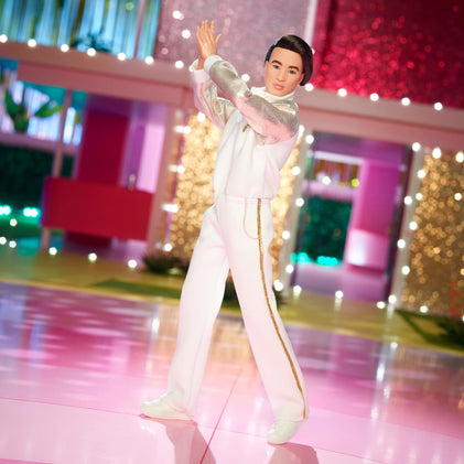 Ken Doll In White and Gold Tracksuit – Barbie The Movie