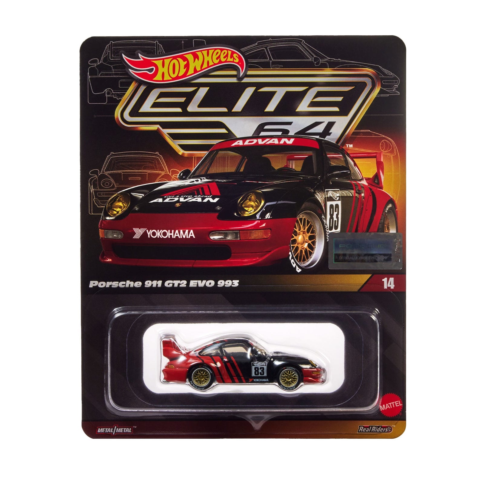 Hot Wheels Elite 64 Porsche 911 GT2 EVO 993